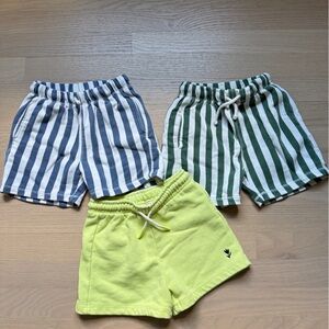 Zara Kids Striped and Solid Shorts Set